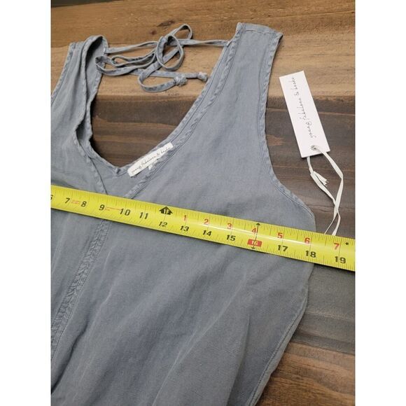 Young Fabulous & Broke Alex Linen Rayon Jumpsuit Solid Gray Drawstring Size S - Picture 5 of 12